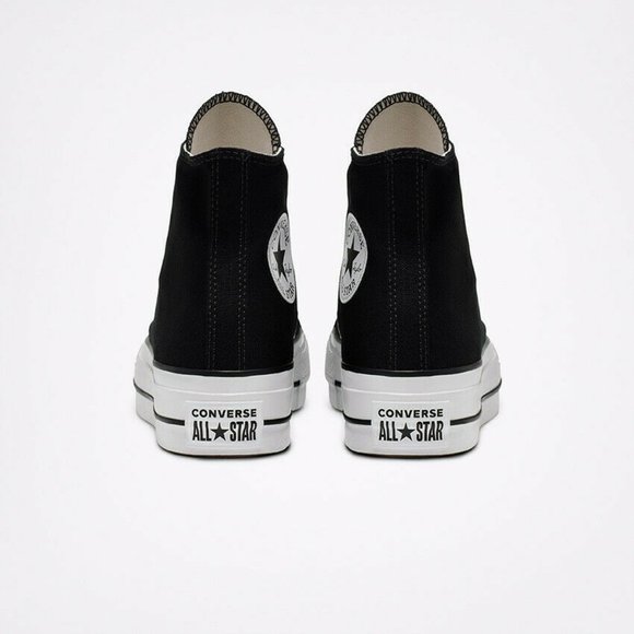 New Converse Canvas Black Platform CTAS Sneakers - Picture 6 of 6